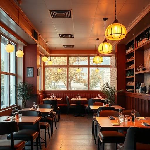 Photographie de l'intérieur d'un restaurant, mettant en valeur l'ambiance chaleureuse et l'attention portée aux détails.